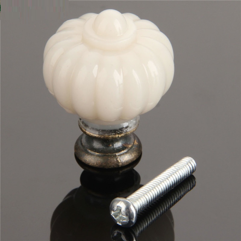 1Pc Acrylic Ivory White Pumpki - Furniture Hardware Pulls 评论和价格