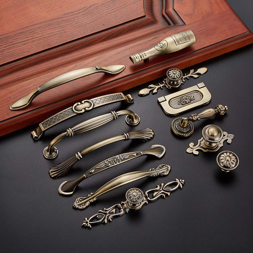 Vintage Bronze Wardrobe Dresse - Furniture Hardware Pulls 评论和价格