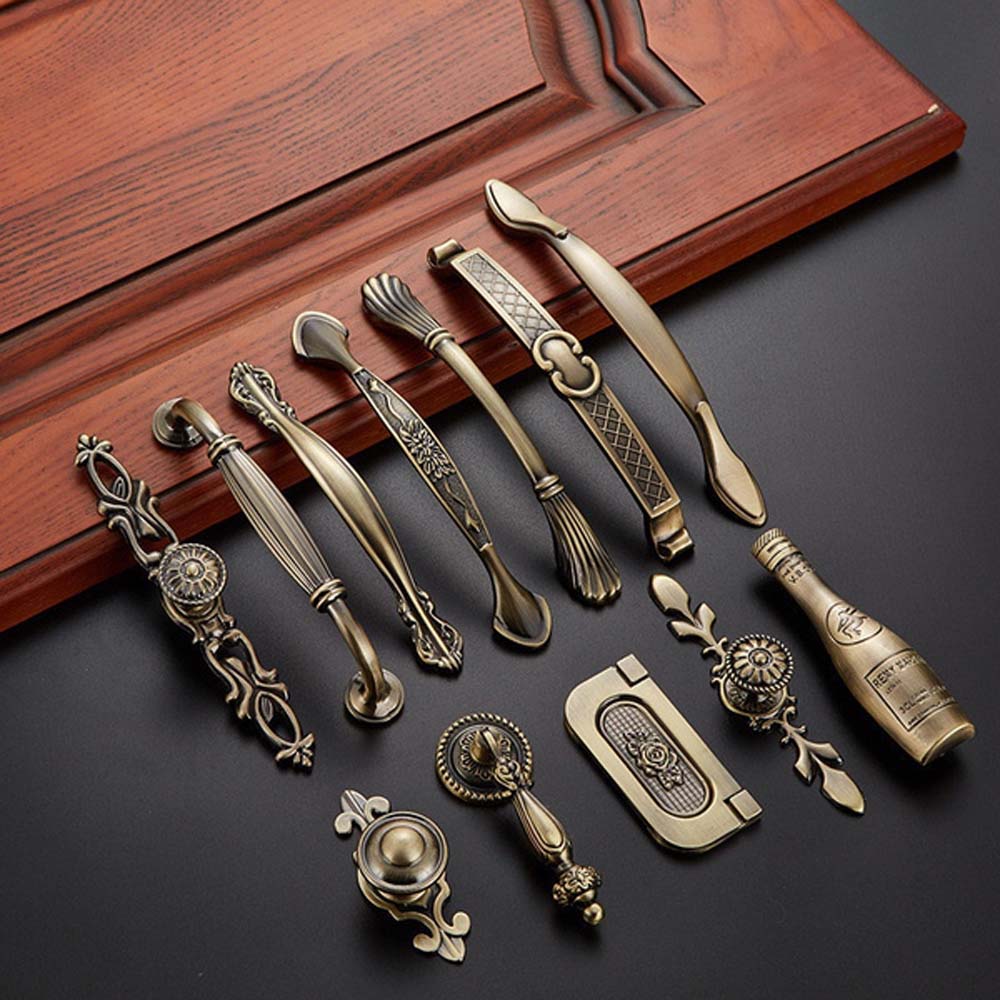 Vintage Bronze Wardrobe Dresse - Furniture Hardware Pulls 评论和价格