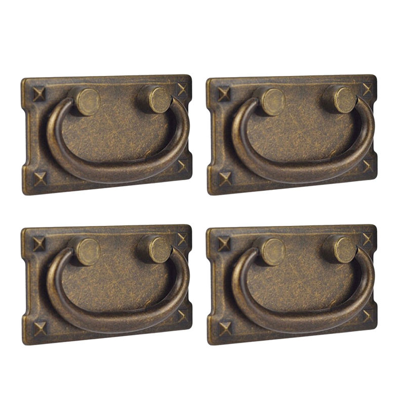 4Pcs Vintage Antique Bronze Dr - Furniture Hardware Pulls 评论和价格