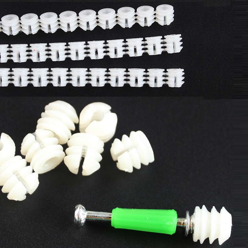 1000Pcs Plastic Zinc M6 Insert - Cam Lock Nut 评论和价格