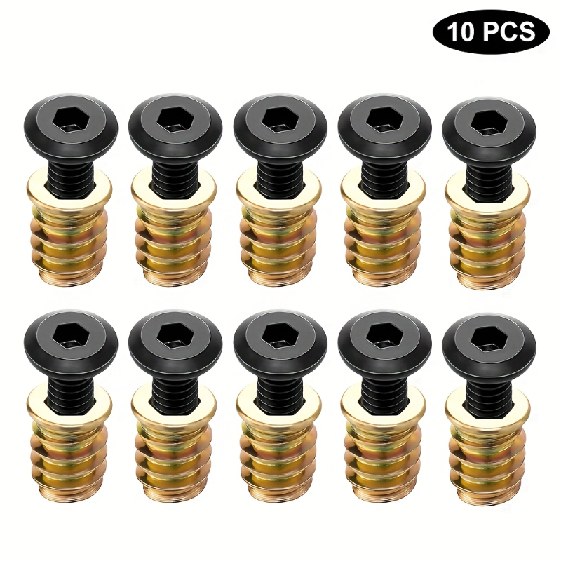 10PCS Nut Threaded Inserts Com - Furniture Hardware Kit 评论和价格
