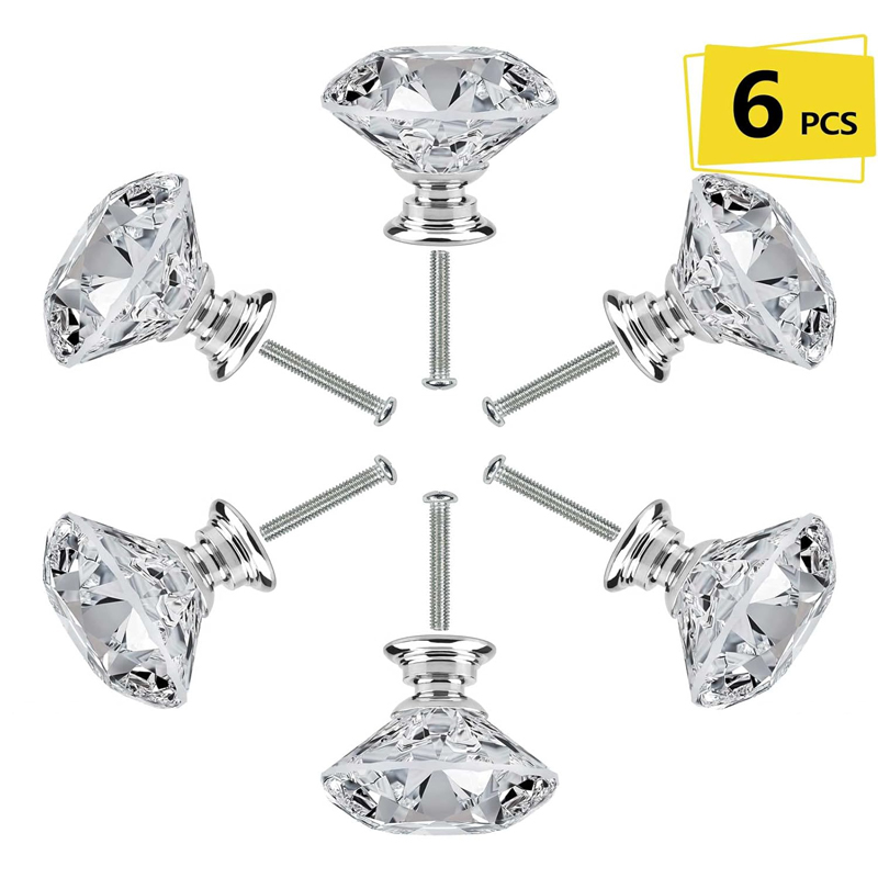 6Pcs Cabinet Knob with Screws  - Furniture Hardware Pulls 评论和价格