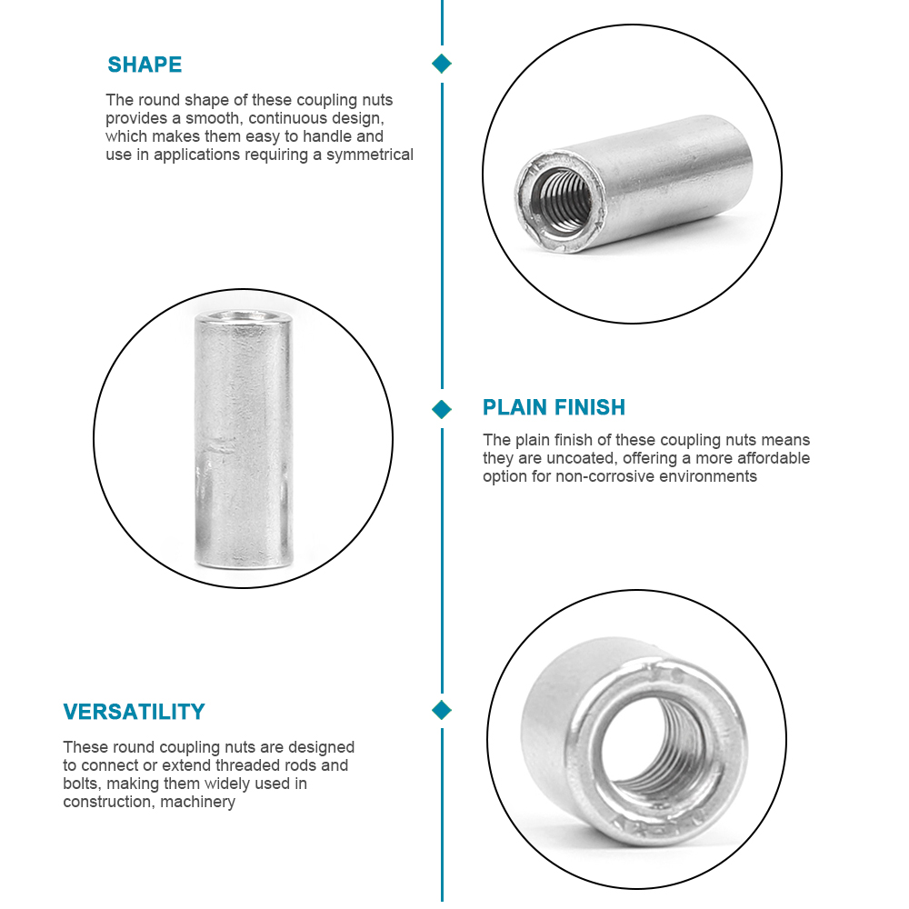 1-5pcs Round Coupling Nuts Sta - Cam Lock Nut 评论和价格